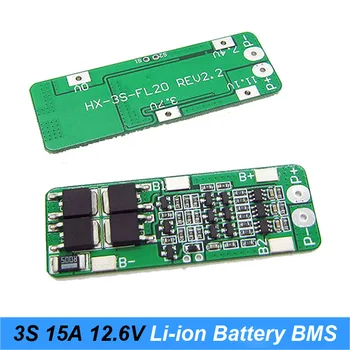 3S 15A Литиево-йонна батерия Литиева Батерия 18650 Такса Защита на Зарядното Устройство ПХБ BMS 12,6 V кабел за зареждане на Модула за защита за лаптопи 1