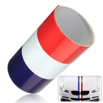 Нов Автомобил Капак На Каросерия Франция Емблемата На Графика Флаг Ивица Графика Състезателна Стикер Стикер 1