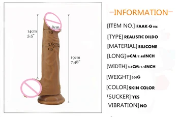 FAAK Реалистичен Вибратор Мек Силиконов Изкуствен Пенис Цвят на Кожата Nig Dick Секс Играчки за Жени, Стоки За Възрастни Мастурбатор Секс Шоп 2