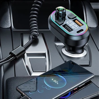 Високоговорител Зарядно устройство за Безжична Bluetooth-съвместими FM трансмитер MP3 плеър Аудио Музикален Стерео Адаптер с 2 USB порта 2