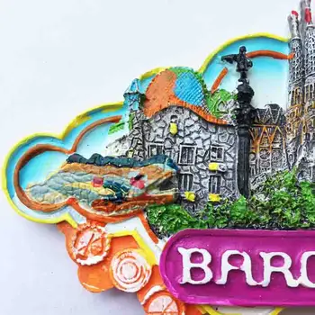 Барселона, Испания, туристически забележителности, сувенири, магнитни стикери, стикери за хладилник 2