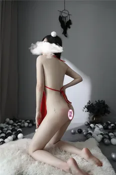 Секси секси секси бельо, секси пълномаслено черно-червена рокля с голям нос, сватбен подарък за булката, любовен трехточечный стил (EBMSALV) 2