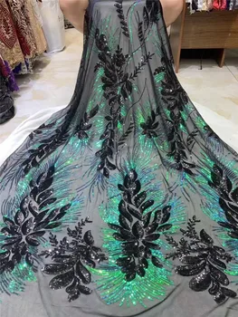 Най-продаваните бродиран тюл завързана кърпа JRB-8.0907 африкански красиви цветя, завързана кърпа за сватбена рокля 2