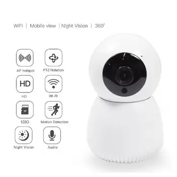 2022 Мини-Камера, WIFI Камера 720P Ip Камера за Нощно Виждане Защита на Сигурността на Умен Дом Камера за Видеонаблюдение Автоматично Проследяване 2