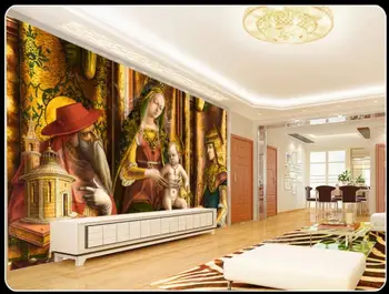 Висококачествена фотография на поръчка всякакви размери 3d тапети в европейски стил двореца на кралицата и принц живопис с маслени бои 3d стенописи тапети 2