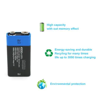 Акумулаторна батерия Etinesan 9V 4500mWh 9v li-polymer bateries 2