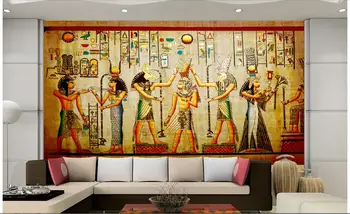 Потребителски снимки на 3d тапети нетъкан стенописи честване на древните египтяни 3d стенописи тапети украса на стаята живопис 2