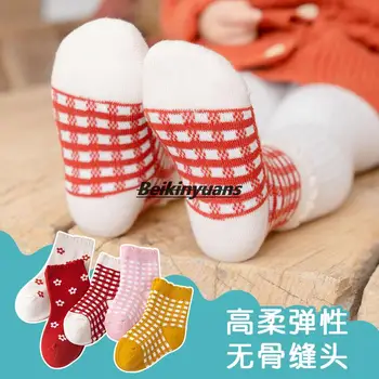 Детски чорапи, нови зимни топли детски чорапи sokken с цветен модел, чорапи за деца, дантелени чорапи за момчета, детски чорапи, Детски зимни Топли чорапи 2
