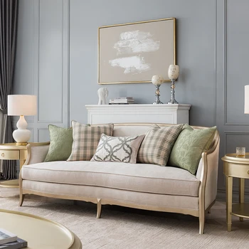 Текстилен диван в американски стил, Комплект Мебели за хола 123, Модерен Светлина, Лукс, Сънливи Лекота 2