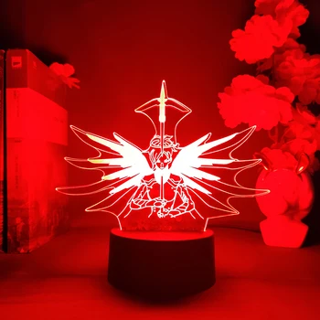 Милосърдието Led Игри Лампа Готина Декорация на Дома, лека нощ 3D RGB Настолна Лампа PC Box САМ Декор Приспособления Overwatch Приятели, Подарък За Рожден Ден 2