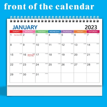 2023 Настолен Календар 12 Месеца Месечен Планер 2023 Календар, Десктоп Бележки, Дневен График На Дневен Ред Организатор Офис 2