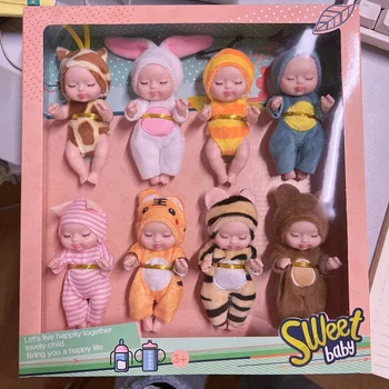 Сладки Животни Кукла 3,5 инча Елен/Пчела/Мечка на Сън на Бебето Имитация на Кукла-Реборн Играчка 2