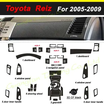 Автомобилни Аксесоари Neue 5d Стикери От карбон За Toyota Reiz 2005-2009 Вътрешна Централна контролен Панел Decoratendle 2