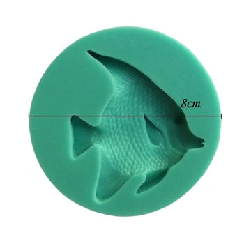 3D Силиконова Форма на Тропическа Риба Sugarcraft Бисквити, Кифли с Шоколад Форма За Печене Скърпвам Инструменти За Украса на Тортата 2