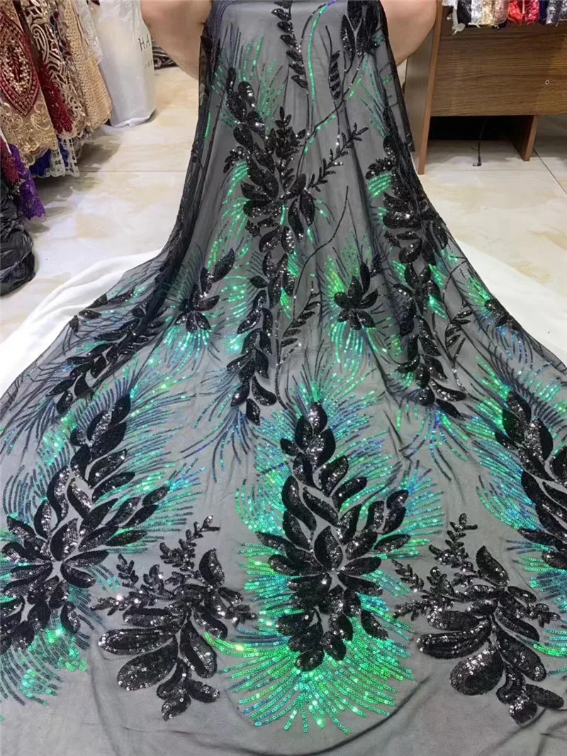 Най-продаваните бродиран тюл завързана кърпа JRB-8.0907 африкански красиви цветя, завързана кърпа за сватбена рокля Изображение 1