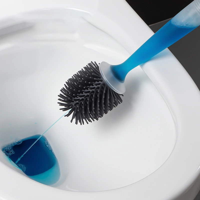 Четка за почистване на Тоалетната чиния, за Съхранение на Течности Четка-Скрубер за Дълбоко Почистване на Тоалетната с Четка за Баня с Дълга Дръжка 85WC Изображение 1