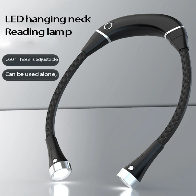 Шейная подвесная лампа Акумулаторна Шейная лампа за четене Нощна лампа за четене 3 режима на осветление, Подходящ За четене и плетиво Изображение 1