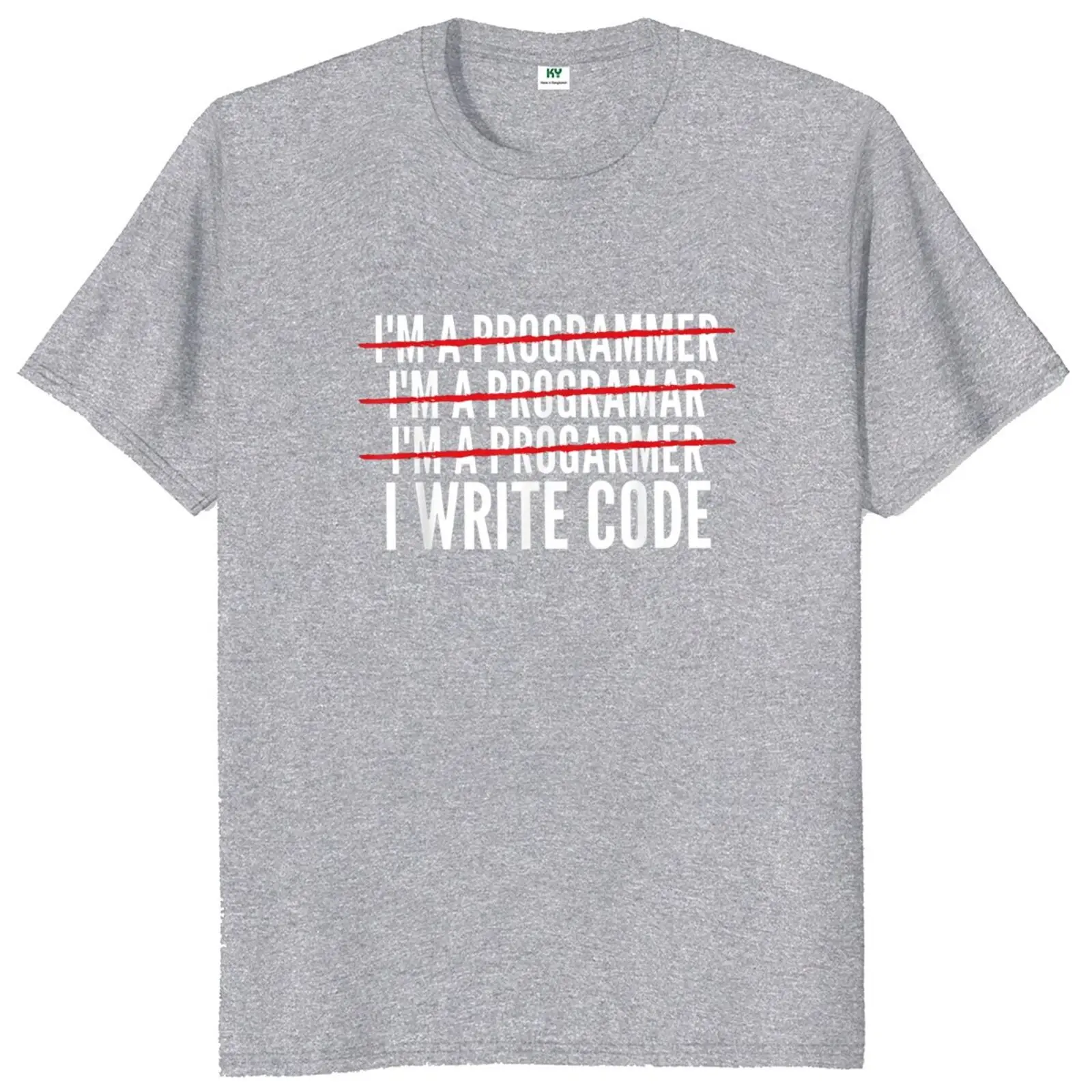 Аз съм програмист, аз пиша Код, тениска, Забавна шега, Говорещ, Подарък За Ghica, Къс Ръкав, Лятна Ежедневни Памучен Тениска Унисекс Оверсайз Изображение 2