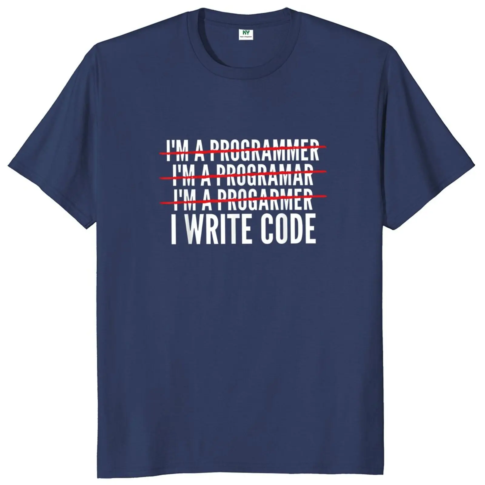 Аз съм програмист, аз пиша Код, тениска, Забавна шега, Говорещ, Подарък За Ghica, Къс Ръкав, Лятна Ежедневни Памучен Тениска Унисекс Оверсайз Изображение 3