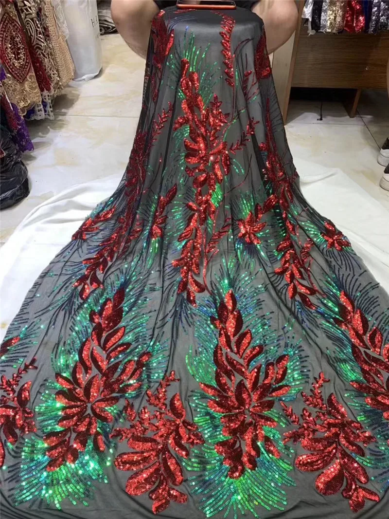 Най-продаваните бродиран тюл завързана кърпа JRB-8.0907 африкански красиви цветя, завързана кърпа за сватбена рокля Изображение 3