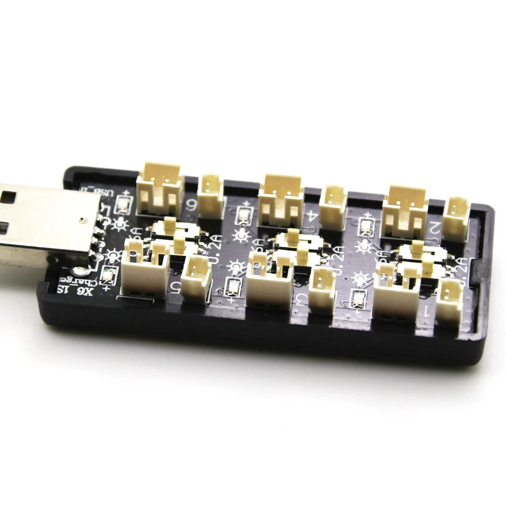 6CH USB 3,8 В 1 S LiHV LIPO Батерия, кабел за зареждане и Адаптер Такса 5 В 2A USB Зарядно Устройство Такса за RC FPV CineWhoop Drone Батерия Изображение 4