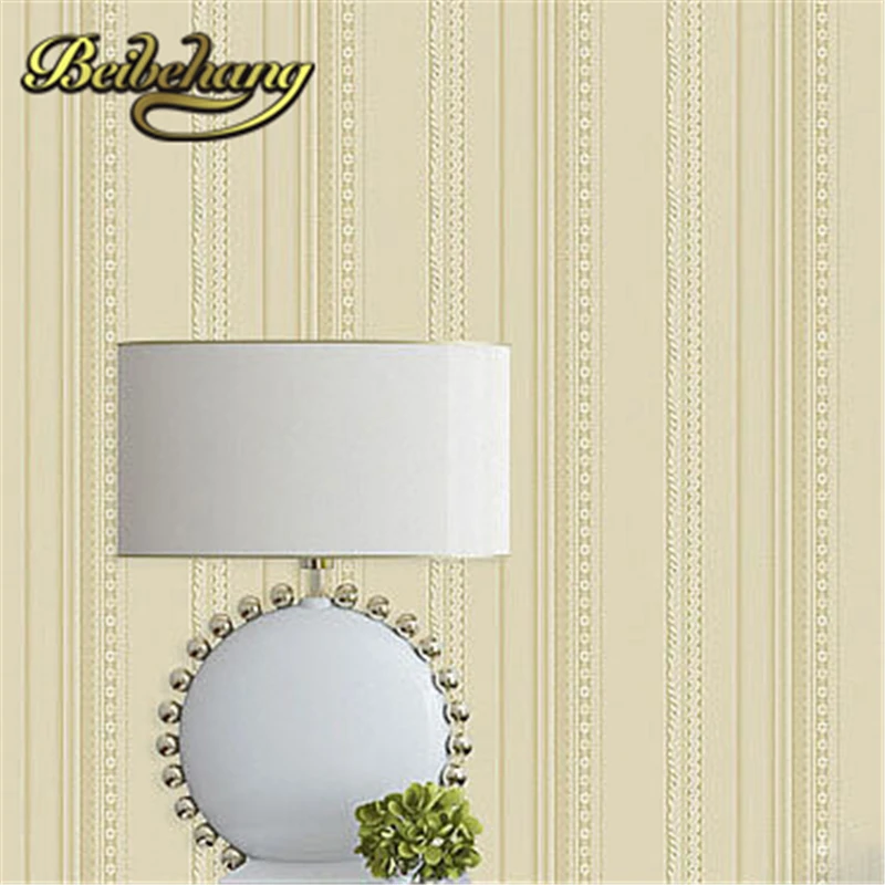 beibehang papel de parede. 10 М ролка PVC винил на вертикални райета текстурирани характеристики на тапети, стенни покрития декор в спалнята всекидневна Изображение 4