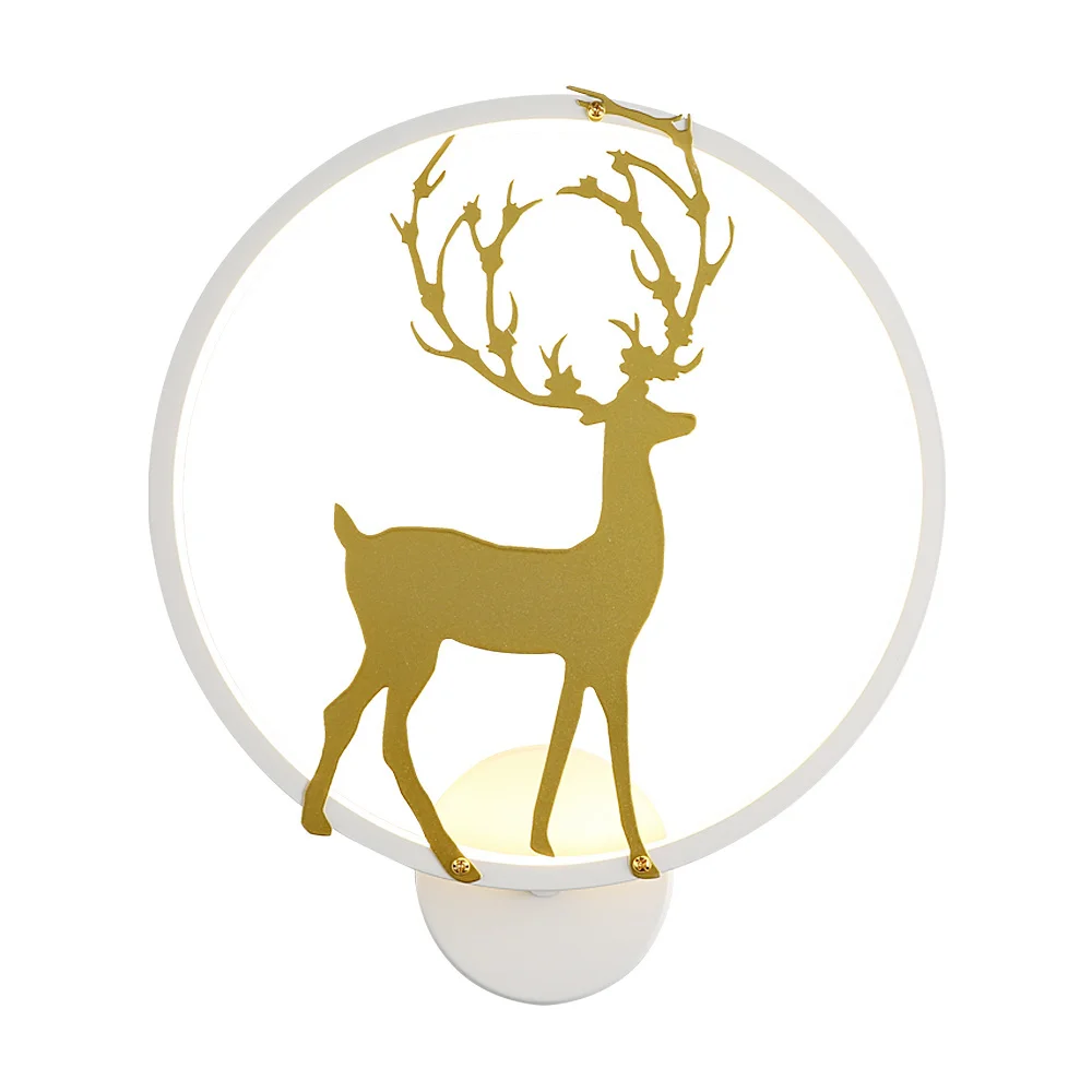 Стенен Лампа Elk LED Кръгла Лебед Стенни Паун За Спални Нощно Шкафче За Баня, Стълбище Украса Коридор Прожекционен монтиран на стената Лампа Изображение 5